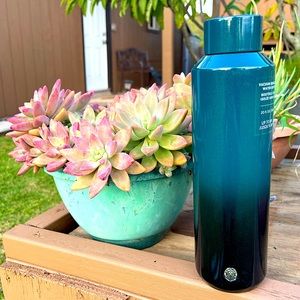 Starbucks jade and black sparkle stainless water bottle cup🖤